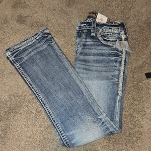 Rock Revival Women's Boot Cut Low Rise Jeans 29x32 New